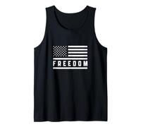 T-Shirt Freedom USA Flag Stile Grafico libertà patriottica Canotta