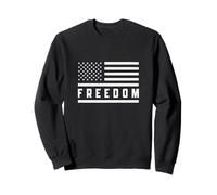 T-Shirt Freedom USA Flag Stile Grafico libertà patriottica Felpa