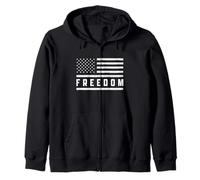 T-Shirt Freedom USA Flag Stile Grafico libertà patriottica Felpa con Cappuccio