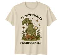 T-shirt Frog Everything Is Figureoutable da donna maglietta grafica da uomo...