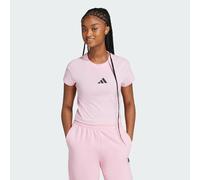 T-shirt adidas Future Icons Small Logo Baby manica corta rosa nero donna - XS