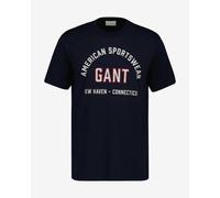 T-shirt Gant Printed Graphic manica corta blu navy bianco - S