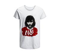 T-Shirt George Best calcio Uomo Abbigliamento 100% Cotone Taglia dalla S a XXL