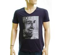 T-Shirt GEORGE CLOONEY IDOLS MAGAZINE Uomo Blu Marino