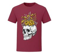 T-shirt Get Lost teschio pesce fiore morte grim maglietta gotica uomo donna...