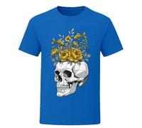 T-shirt Get Lost teschio pesce fiore morte grim maglietta gotica uomo donna...
