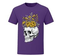 T-shirt Get Lost teschio pesce fiore morte grim maglietta gotica uomo donna...