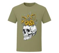 T-shirt Get Lost teschio pesce fiore morte grim maglietta gotica uomo donna...