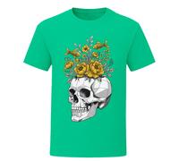 T-shirt Get Lost teschio pesce fiore morte grim maglietta gotica uomo donna...