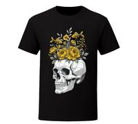 T-shirt Get Lost teschio pesce fiore morte grim maglietta gotica uomo donna...