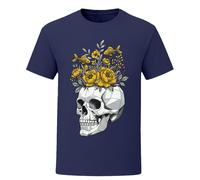 T-shirt Get Lost teschio pesce fiore morte grim maglietta gotica uomo donna...