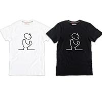 T-shirt gigi d'agostino bla bla bla anni 90 omino techno cotone nera o bianca