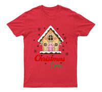 T-shirt Gingerbread House Christmas Crew unisex regalo retrò divertente da...