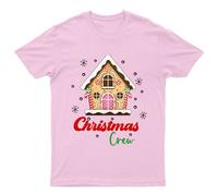T-shirt Gingerbread House Christmas Crew unisex regalo retrò divertente da...
