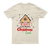 T-shirt Gingerbread House Christmas Crew unisex regalo retrò divertente da...