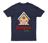 T-shirt Gingerbread House Christmas Crew unisex regalo retrò divertente da...