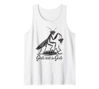 T-Shirt Girl Will Be Girls Praying Mantis Canotta