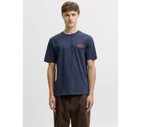 T-shirt girocollo a maniche corte, Rush Blu M Tinta unita