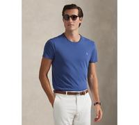 T-shirt girocollo Custom Slim Fit Blu M Tinta unita
