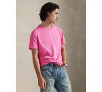 T-shirt girocollo Custom Slim Fit Rosa L Tinta unita