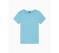 EMPORIO ARMANI T-Shirt Girocollo da Donna in Cotone per Tutti i Giorni Blu XL