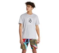 T-shirt girocollo da uomo Volcom ~ Crisp Stone grigio erica
