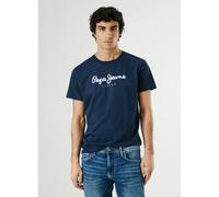 T-shirt girocollo Eggo Blu M Tinta unita