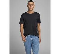 T-shirt girocollo in cotone bio Nero M Tinta unita