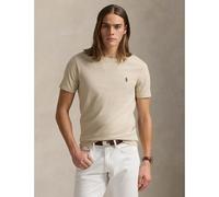 T-shirt girocollo in jersey taglio aderente Beige M Tinta unita