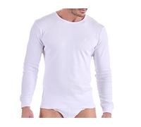 T-Shirt Girocollo Manica Lunga Uomo - Pack da 3 - 100% Cotone Interlock
