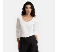 T-shirt girocollo, maniche lunghe Bianco XXL A righe
