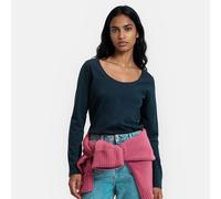 T-shirt girocollo, maniche lunghe Blu M A righe
