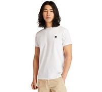Timberland T-shirt Dunstan bianca con logo piccolo sul petto 122-127 cm