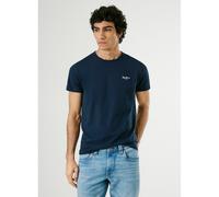 T-shirt girocollo stretch Original Basic Blu M Tinta unita