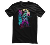 T-Shirt Godzilla Digital Distress Originale Licenza Ufficiale Uomo Nera