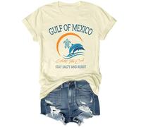 T-shirt Golfo del Messico Stay Salty Resist Golf of Mexico Social Club, Giallo cremoso, XL