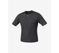 T-shirt Gore Wear Windstopper Base Layer manica corta nero - XXL