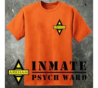 T Shirt Gotham Arkham Asylum Inmate (S-2XL) Batman SUICIDE SQUAD Joker DC COMICS