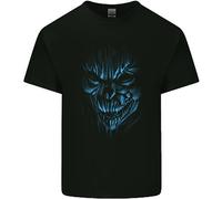 T-Shirt Gothic Per Bambini Con Teschio Di Demone, Diavolo, Satana E Mietitore