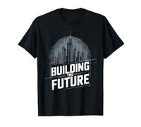 T-Shirt Grafica Building The Future Urban Skyline Maglietta