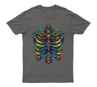 T-shirt grafica colorata Rib Cage Skeletal System Anatomy da uomo donna