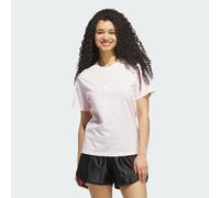 adidas Donna Satin-Filled Logo Graphic Shirt, Distilled Pink, M