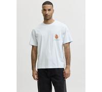 T-shirt grafica con logo dietro Bianco S Tinta unita
