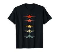 T-Shirt Grafica dei Caccia dell'aeronautica Americana Che prendono i voli e atterrano Maglietta