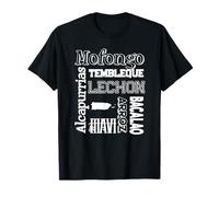 T-Shirt Grafica del Menu dei cibi Preferiti di Porto Rico Maglietta