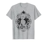 T-shirt grafica Disney Frozen Elsa Love Thaws Everything Maglietta, Uomo, Grigio Melange, L