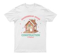 T-shirt grafica Gingerbread House Construction Crew vacanze di Natale uomo donna