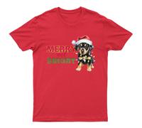 T-shirt grafica Merry And Bright Puppy Christmas Holidays da uomo donna
