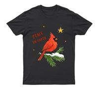 T-shirt grafica Peace On Earth Christmas Cardinal Bird Holidays da uomo donna