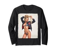 T-shirt grafica ragazza sexy - ragazza pinup bikini bomba bionda Maglia a Manica